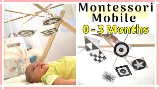 DIY Montessori Mobile With $1 Items - Black and White Baby Mobile