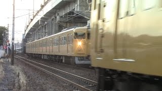 【離合】JR西日本　地域色115系電車　ﾋﾛL-02編成・ｵｶD-21編成+ｵｶD-06編成