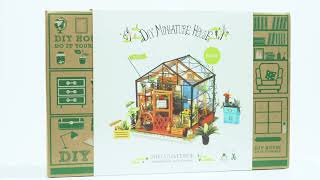 若来DIY手工小屋Rolife Cathy's Flower House DG104 Greenhouse Miniature