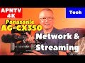 Panasonic AG CX350 Network and Streaming Settings, setting up a stream to Facebook Live