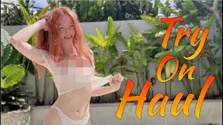 Trying on Transparent Top 💙|Transparent Try On Haul with Alice