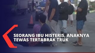 Menyedihkan, Seorang Ibu di Jombang Histeris Lihat Anaknya Tewas Tertabrak Truk