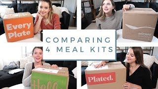 Comparing \u0026 Reviewing 4 Popular Meal Kit Boxes!