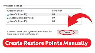 How to Create Restore Points Manually in Windows 10