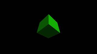 Green 3D Cube Rotating | 1 Hour Screensaver 4K