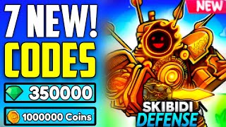 NEW* ALL WORKING CODES FOR SKIBIDI TOWER DEFENSE IN 2025 - ROBLOX SKIBIDI TOWER DEFENSE