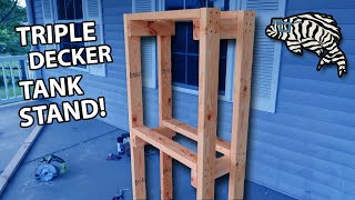 How To: DIY FISH TANK STAND!! 20 Gallon Aquarium Rack - TRIPLE DECKER