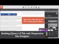 Building Basic jQuery UI Tab with Responsive Site Designer