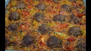 κριθαράκι με κεφτεδάκια γιουβέτσι orzo with meatballs CuzinaGias