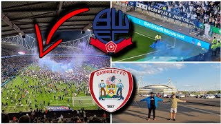 CRAZY GAME AS BOLTON GO MENTAL AS THEY GET TO WEMBLEY!/ Bolton Vs Barnsley Vlog!