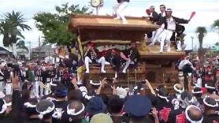 岸和田だんじり祭り 大工町の宮入 こなから坂やりまわし 2017.09.17