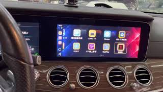 賓士AMG E43 安裝飛鳥ASUKA S-302 USB聯網導航介面盒 適用原車有CarPlay\u0026Android Auto 功能 安卓上網影音升級 02-26422250 汐止開鴻汽車音響