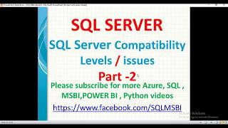 Change SQL Compatibility level | sql server database migration