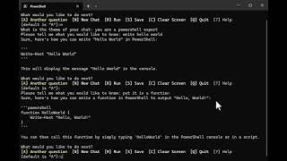 PowerShell Conversational GPT