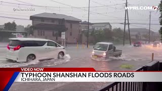 Video Now: Typhoon Shanshan floods roads in Chiba's Ichihara City