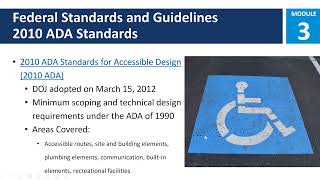 ADA self-evaluation and design standards