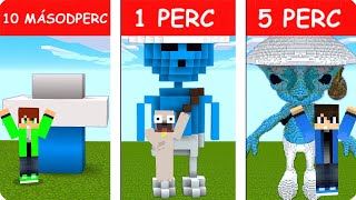 10 MÁSODPERC 1 PERC ÉS 5 PERC SMURF CAT ÉPÍTŐ KIHIVÁS A MINECRAFTBAN!