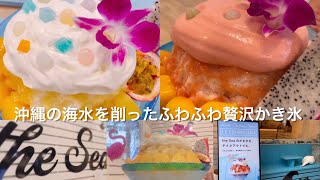 #沖縄人気店#リゾート系かき氷専門店theSea【従姉妹と再会】ふわふわのかき氷のお味は？！