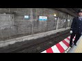 【4k乗換動画】壁むきだし　東京メトロ東西線　日本橋駅ホーム