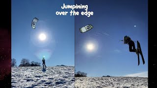 Snowkiting at the wall and jumping over the edge //Benjamin May #2