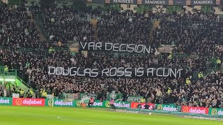 Amazing Celtic Fans Banner: Douglas Ross Is a C**T - Tory Leader