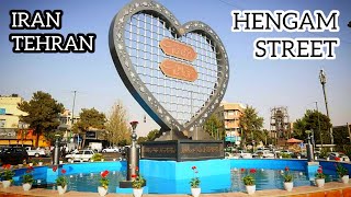 tehrangard driving tour in tehran from hengam street - iran tehran 2022 / 1401