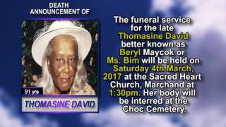Thomasine David short
