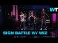 Epic Sign Battle on Jimmy Kimmel Live | What's Trending Now