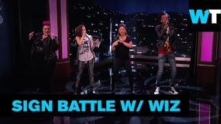 Epic Sign Battle on Jimmy Kimmel Live | What's Trending Now