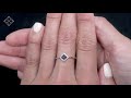 Diamond and Black Diamond Stellato Squares Ring in 9K White Gold - E5054