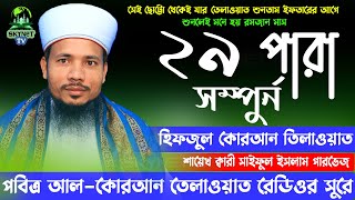 Hifzul Quran Tilawat - Para 29 | হিফজুল কোরআন তিলাওয়াত - ২৯ তম পারা | Qari Saiful Islam Parvez