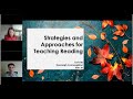 Strategies and approaches for teaching reading webinar