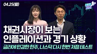 [0425 증시셔터업] 다우 천포인트 가까운 하락, 긴축 우려 영향 / 채권시장이 보는 인플레이션과 경기 상황