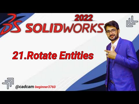 SolidWorks Tutorial In Urdu/Hindi 21.Rotate Entities - YouTube