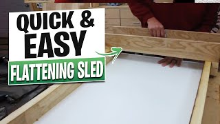 Effective \u0026 EASY Slab Flattening Sled | Router Sled Flattening Jig