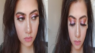 PINKY PEACH GLAM / MAKEUP TUTORIAL IN BANGLA