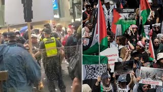 Tensions Erupt: Pro-Palestine Rally Clashes with Jewish Demonstrators in Melbourne