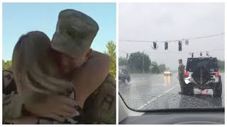 Soldier Stands At Attention In Pouring Rain, Woman Is Amazed When She Learns Why