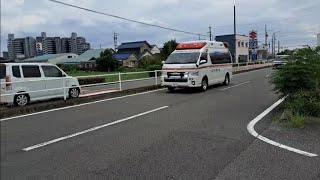 [緊急走行]江南市消防本部　救急江南４　予備車兼新型コロナウイルス搬送車