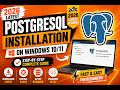 🔥 PostgreSQL Latest Version Installation & pgAdmin Setup on Windows 10/11 | Complete Guide | (2026)