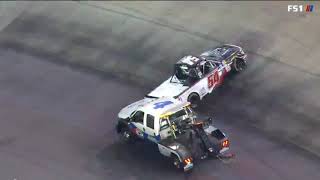 NASCAR Natalie Decker gets decked by the tow truck