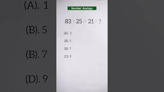 Number Analogy Question #maths #shorts #shortsfeed