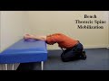 thoracic spine mobilization aka bench thoracic spine mobilization