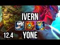 IVERN vs YONE (MID) | 5/0/12, 1.0M mastery | KR Diamond | 12.4