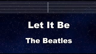 Practice Karaoke♬ Let It Be - The Beatles 【With Guide Melody】 Instrumental, Lyric, BGM