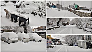 Heavy Snowfall🌧️ At Sankoo | Kargil | 26 February 2025 | Nearly 1 Feet Snow Accumulated.