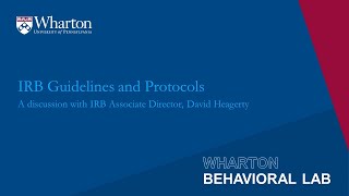 IRB Guidelines and Protocols