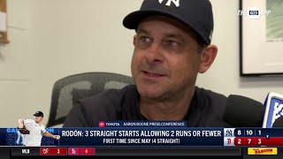 Aaron Boone on the Yankees' 8-2 win against the Red Sox