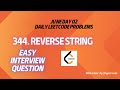 Leetcode - 344. Reverse String(easy) | JS Solution - Wikicodeia