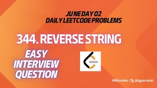 Leetcode - 344. Reverse String(easy) | JS Solution - Wikicodeia